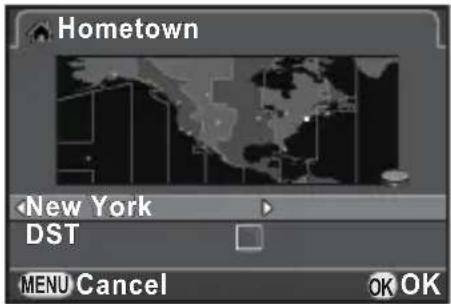 Hometown New York DST MENU Cancel OK OK