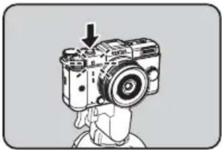 RICOH Q - Press the shutter release button fully. - 1
