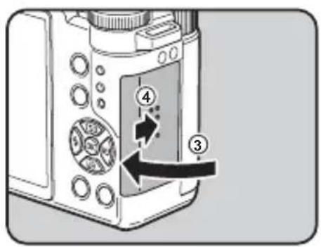 Diagram of a device with numbered components and directional arrows indicating flow or movement