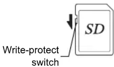 Write-protect switch SD