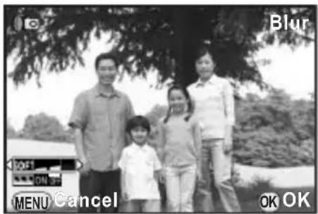 Blur MENU Cancel OK OK