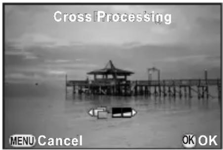 Cross Processing MENU Cancel OK OK
