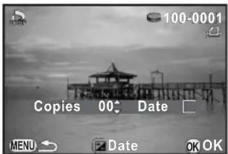 100-0001 Copies 00 Date MENU Date OK OK
