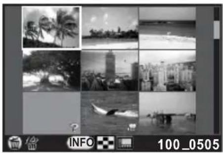 RICOH Q - Turn the e-dial to the left (toward ☐) in Playback mode. - 1
