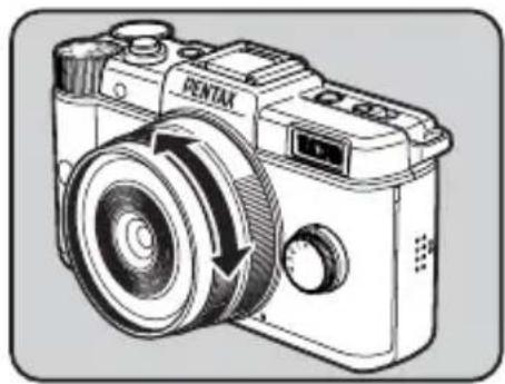 RICOH Q - While viewing the monitor, turn the focusing ring. - 1