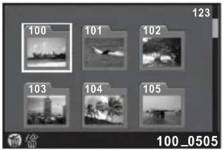 RICOH Q - In the multi-image display screen, turn the e-dial to the left (toward ☐) again. - 1