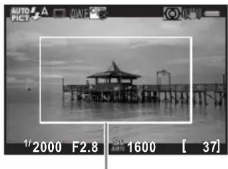 RICOH Q - Position the subject inside the AF frame, and press the shutter release button halfway. - 1