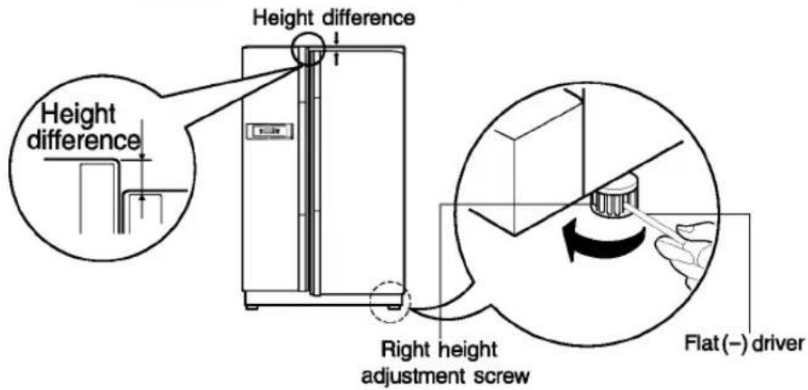 LG GC-A207CVBA - Height adjustment - 2