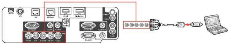 EPSON PowerLite Pro G6770WUNL - ConnectingtoaComputerfor5BNCVideo - 1
