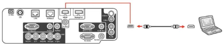 EPSON PowerLite Pro G6770WUNL - ConnectingtoaComputerforHDMIVideoandAudio - 1