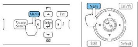 Menu Source Search Enter i Menu Esc/↓ Split Default