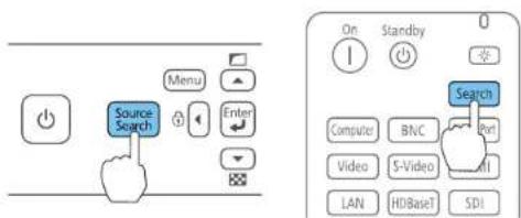 Menu Enter Source Search On Standby Search Computer BNC Ret Video S-Video M1 LAN HDBaseT SDI