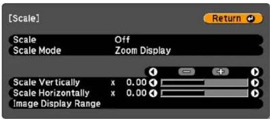 [Scale] Scale Off Scale Mode Zoom Display Scale Vertically x 0.00 Scale Horizontally x 0.00 Image Display Range