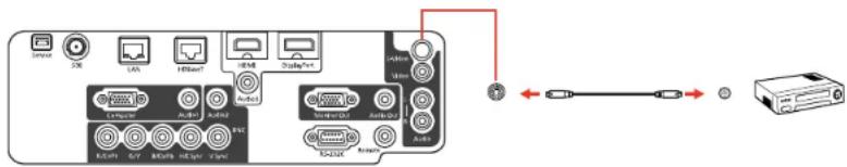 EPSON PowerLite Pro G6770WUNL - ConnectingtoanS-VideoVideoSource - 1