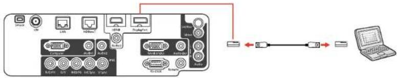 EPSON PowerLite Pro G6770WUNL - ConnectingtoaComputerforDisplayPortVideoandAudio - 1