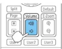 EPSON PowerLite Pro G6770WUNL - ControllingtheVolumewiththeVolumeButtons - 1