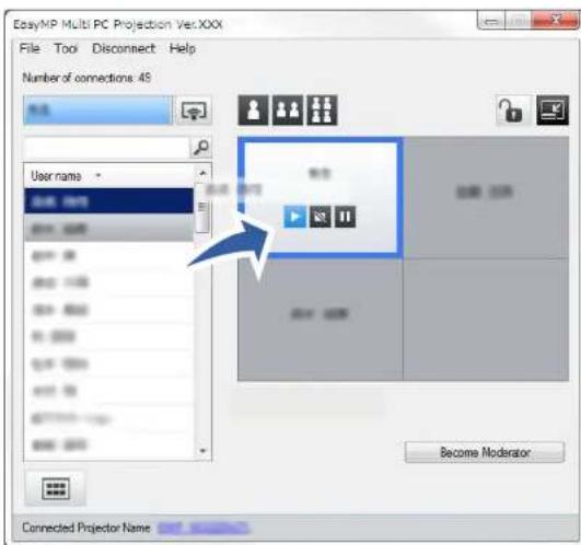 EasyMP Multi PC Projection Ver.XXX File Tool Disconnect Help Number of connections: 45 User name * User Name: User Name: User Name: User Name: User Name: User Name: User Name: User Name: User Name: User Name: User Name: User Name: User Name: User Name: User Name: User Name: User Name: User Name: User Name: User Name: User Name: User Name: User Name: User Name: User Name: User Name: User Name: User Name: User Name: User Name: User Name: User Name: User Name: User Name: Become Moderator Connected Projector Name