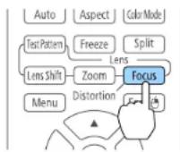 EPSON PowerLite Pro G7500U - FocusingtheImageUsingtheFocusButton - 2