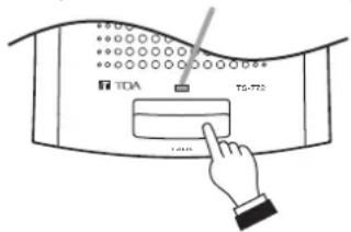 TOA TS-774 - Step 2. Speak into the microphone. - 1