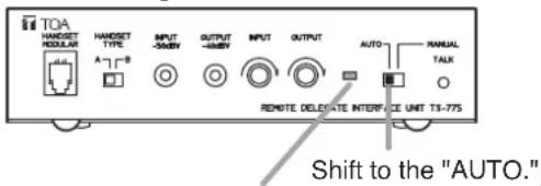 TOA TS-774 - Speech Operation When the Remote Delegate Interface Unit Is Set to AUTO Mode - 1