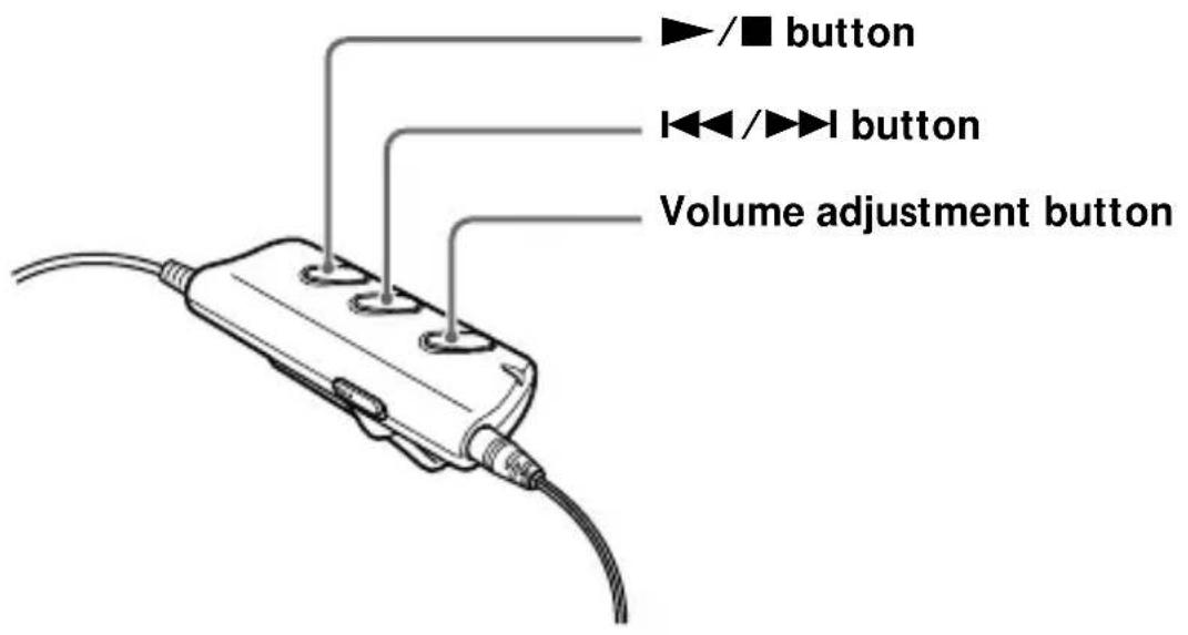 ►/■ button ◄◄/►►I button Volume adjustment button