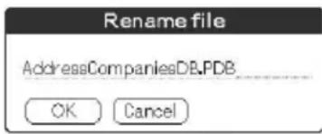 Rename file AddressCompaniesDB\PDB OK Cancel