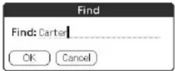 Find Find: Carter OK Cancel
