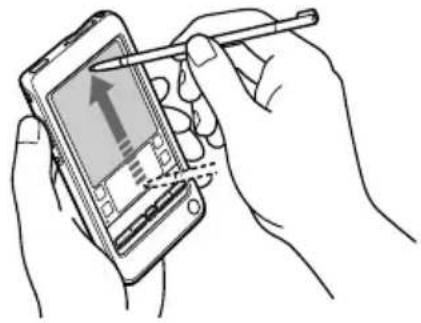 SONY Clié PEG-T415 - Changing the full-screen pen stroke activities - 1