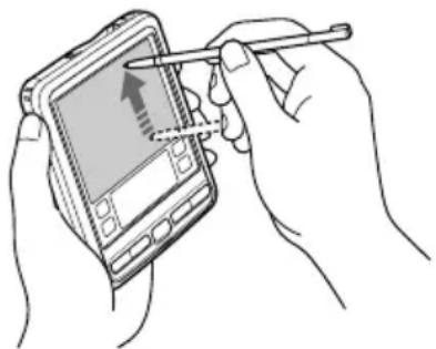 SONY Clié PEG-SJ20 - Changing the full-screen pen stroke activities - 1