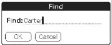 Find Find: Carter OK Cancel