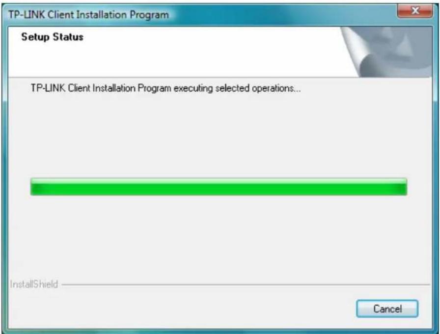TP-LINK Client Installation Program Setup Status TP-LINK Client Installation Program executing selected operations... InstallShield Cancel