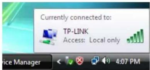 Currently connected to: TP-LINK Access: Local only 4:07 PM