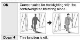 SANYO VDC-C1575VP - Backlight compensation setting - 1