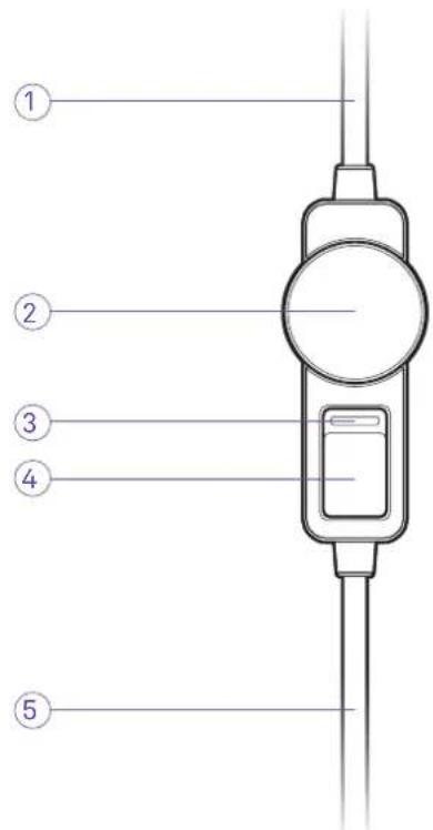 NZXT AER OPEN - CONNECT 4-POLE CABLE WITH VOLUME/MUTE REMOTE - 2