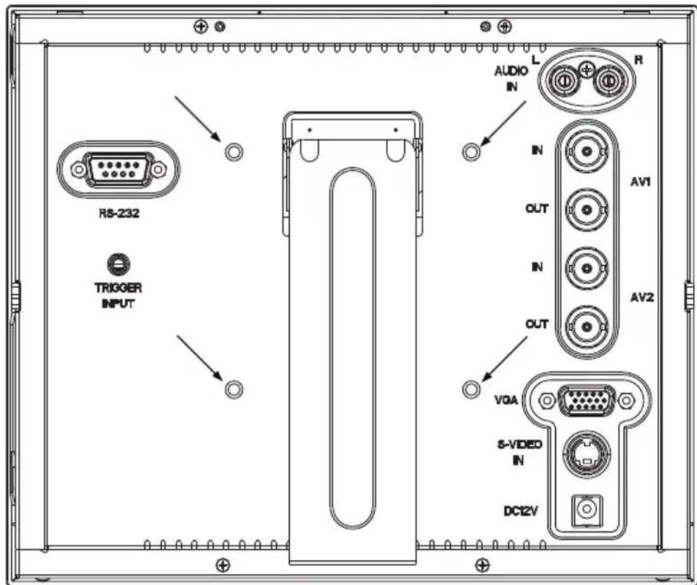 R5-232 TRIGGER INPUT AUDIO IN OUT IN OUT VGA S-VIDEO IN DC12V L R AV1 AV2