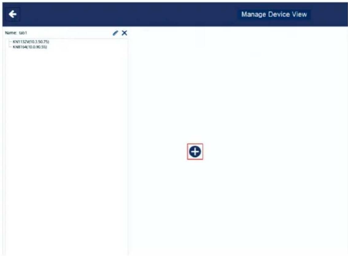 Manage Device View Name: 1001 KN1132W(10.3.50.75) KN8164(10.0.90.55)