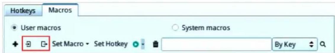 Hotkeys Macros User macros System macros + - Set Macro - Set Hotkey By Key