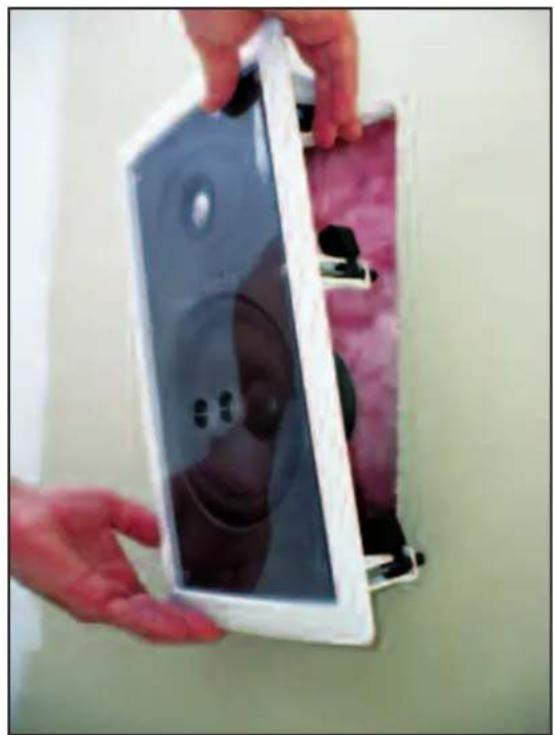 Hands holding a smartphone with a transparent cover and camera module, no visible text or symbols