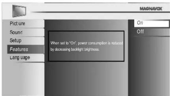 MAGNAVOX 40MF430B - Energy Saving Mode - 1
