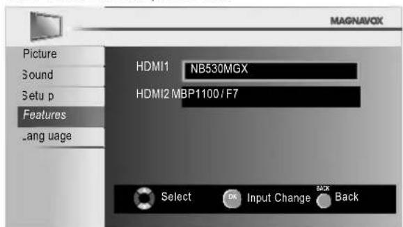 MAGNAVOX 40MF430B - Device List - 1