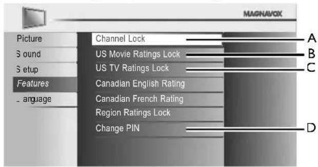 MAGNAVOX 40MF430B - Child Lock - 3