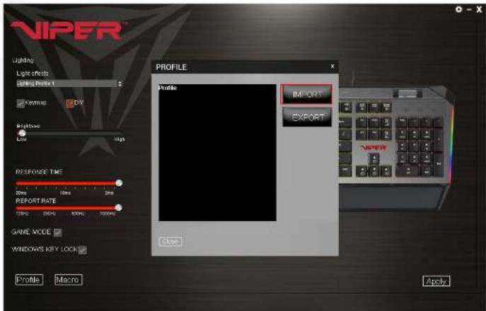 Viper V765 - CREATING AND SAVING USER PROFILES - 3