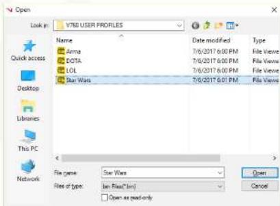 Viper V765 - CREATING AND SAVING USER PROFILES - 4