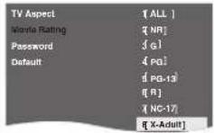 FUNAI DP100FX5 - Movie Rating: (Default: 8[X-Adult]) - 1