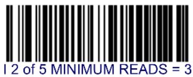 I 2 of 5 MINIMUM READS = 3