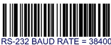 RS-232 BAUD RATE = 38400