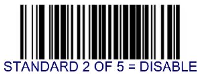 STANDARD 2 OF 5 = DISABLE