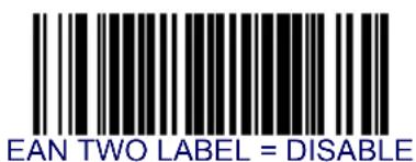 EAN TWO LABEL = DISABLE