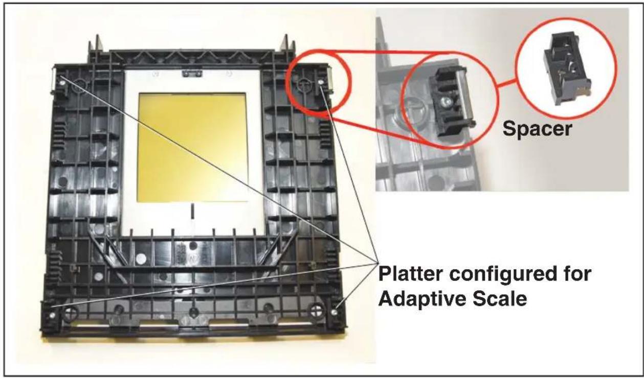 Spacer Platter configured for Adaptive Scale