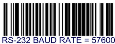 RS-232 BAUD RATE = 57600